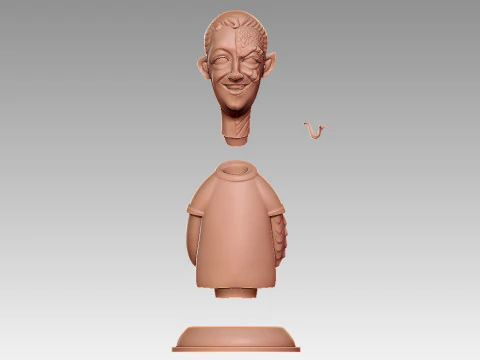 Mark Zuckerberg Funny Meme 3D Print Model