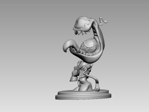Spiderman x Venom Chibi Style Model Cetak 3D