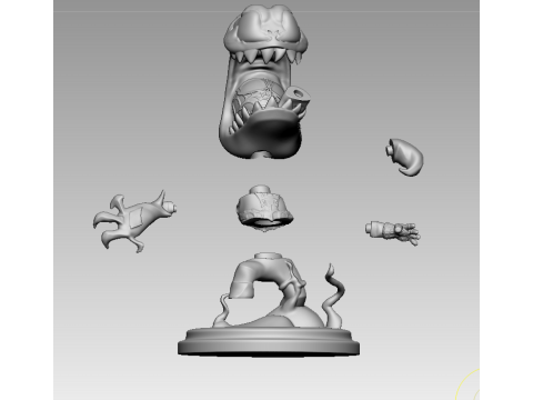 Spiderman x Venom Chibi Style Model Cetak 3D