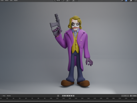 Joker from the Dark Knight Model Cetak 3D