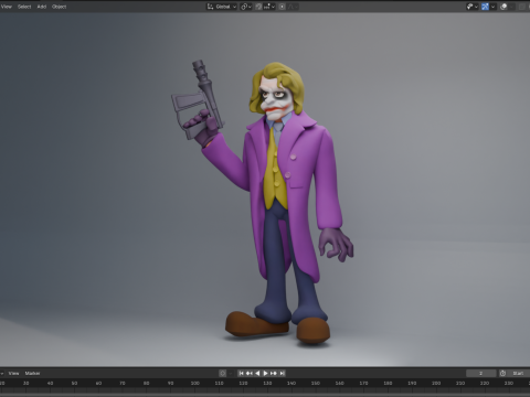 Joker from the Dark Knight Model Cetak 3D