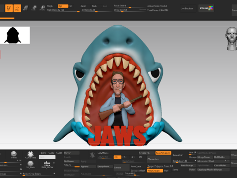 Jaws Fanart 3D print model 3D Print Model