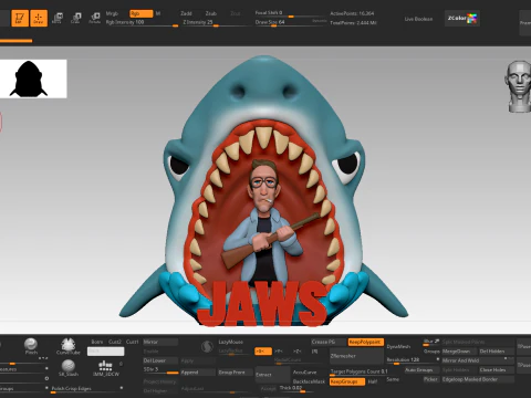 Jaws Fanart 3D print model 3D Print Model