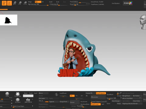 Jaws Fanart 3D print model 3D Print Model