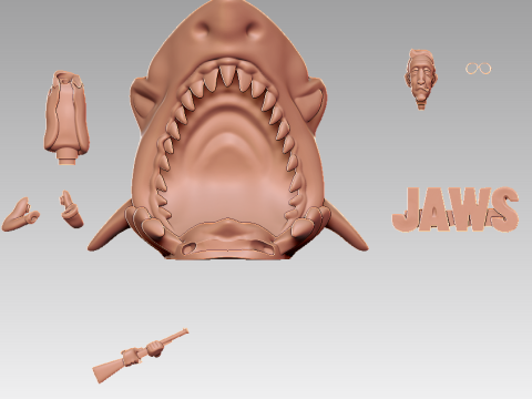 Jaws Fanart 3D print model 3D Print Model