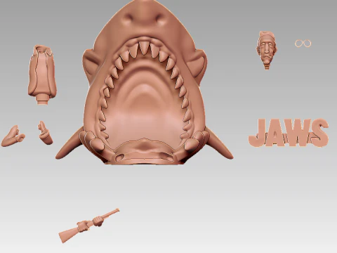 Jaws Fanart 3D print model 3D Print Model