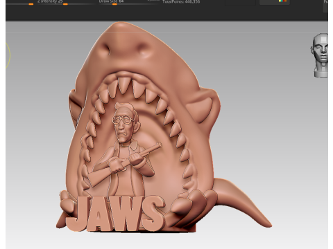 Jaws Fanart 3D print model 3D Print Model