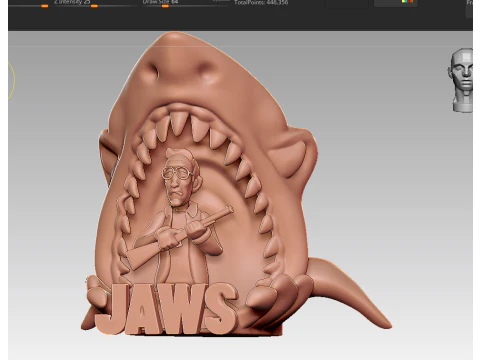 Jaws Fanart 3D print model 3D Print Model