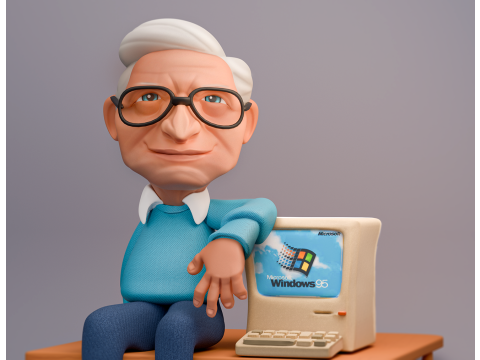 Bill Gates Figurine 3D मॉडल