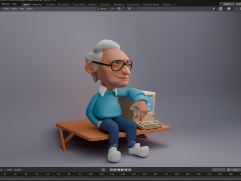 Bill Gates Figurine 3D 模型