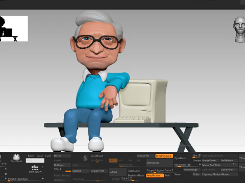 Bill Gates Figurine 3D Model
