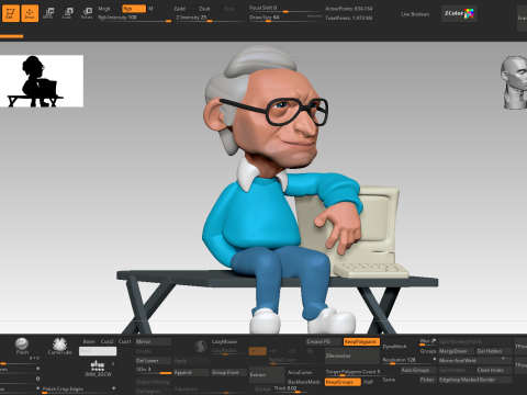 Bill Gates Figurine 3D 模型