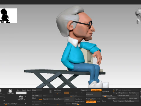Bill Gates Figurine 3D Model