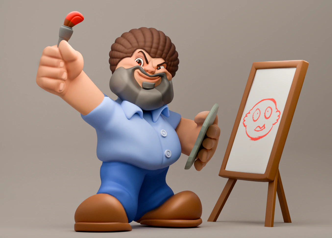 Jack Black Miniature 3D Print Model .c4d .max .obj .3ds .fbx .stl .blend 