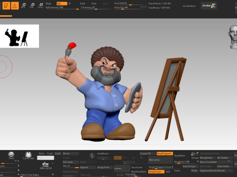 Jack Black Miniature 3D Принт Модель