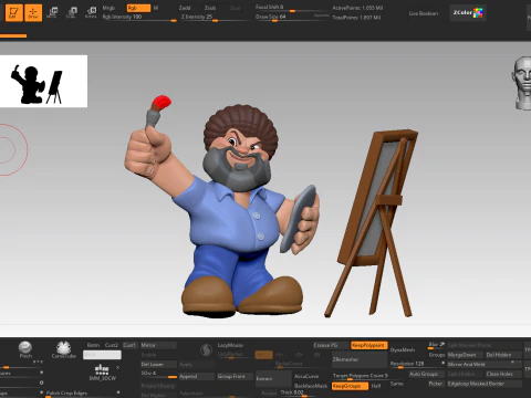 Jack Black Miniature 3D Print Model