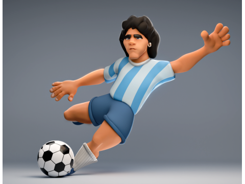 Diego Maradona Model do druku 3D