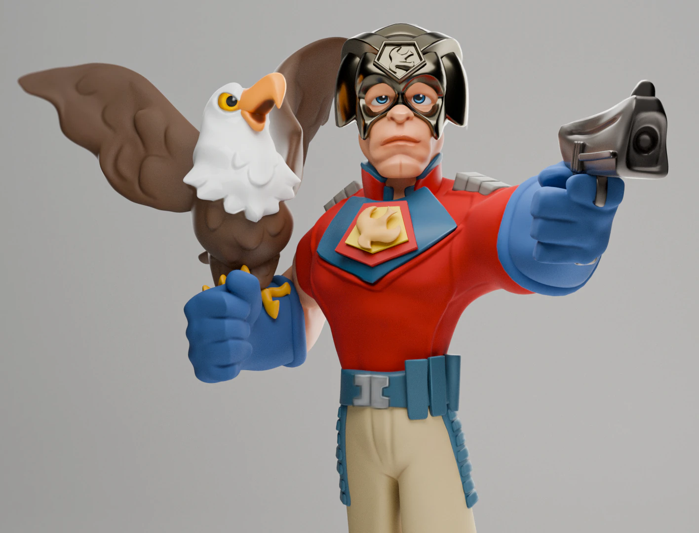 Peacemaker 3D Print Model .c4d .max .obj .3ds .fbx .stl .blend 