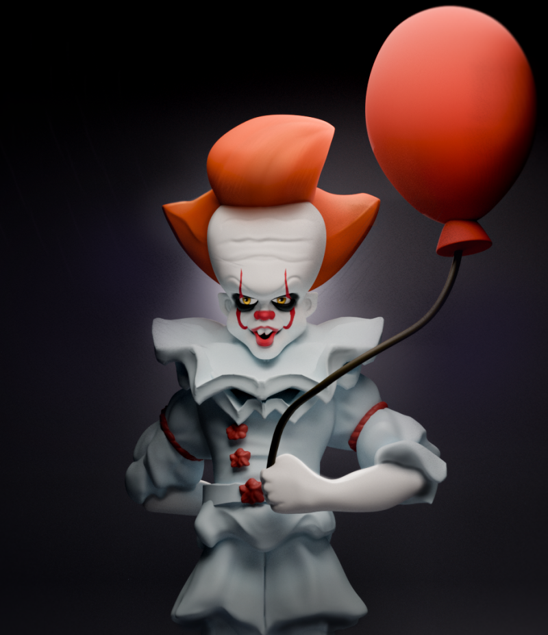 Pennywise - Informatique Modèles 3D en vedette .c4d .max .obj .3ds .fbx .stl .blend 