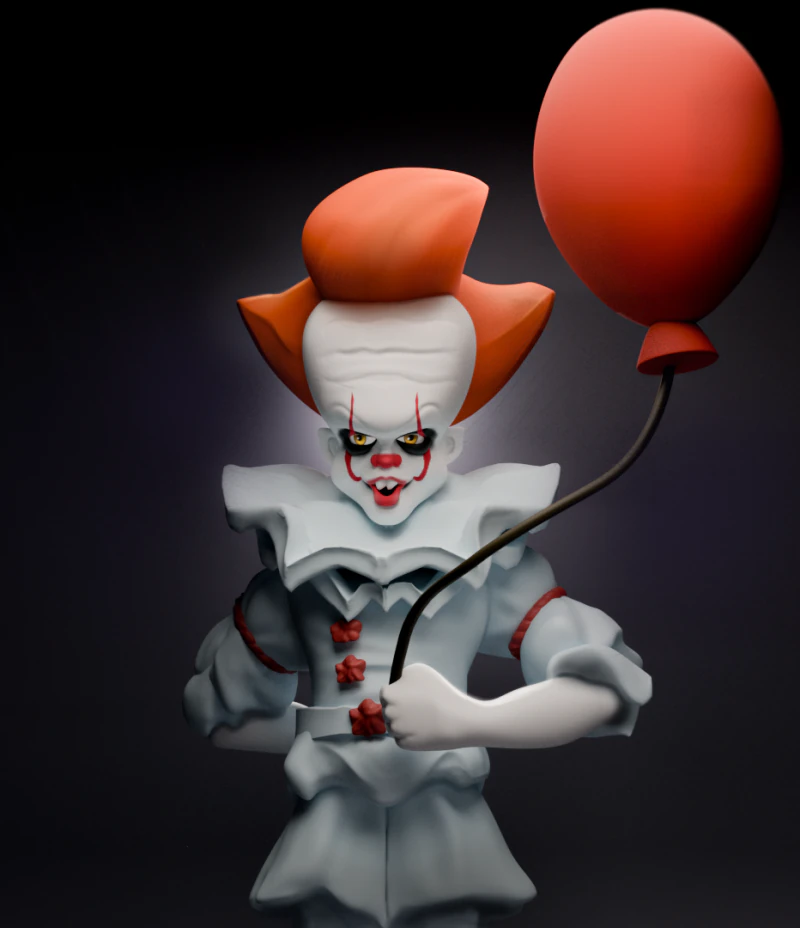 Pennywise - TI Modelo de Impressão 3D .c4d .max .obj .3ds .fbx .stl .blend 