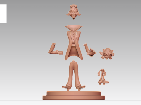 Robotnik-조각상 3D 프린트 모델