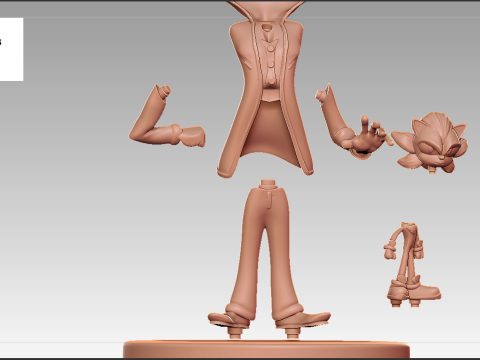 Robotnik-조각상 3D 프린트 모델