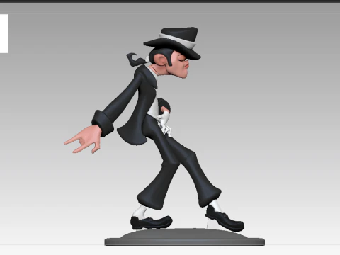 Michael Jackson Cartoon Figurine 3D Print Model