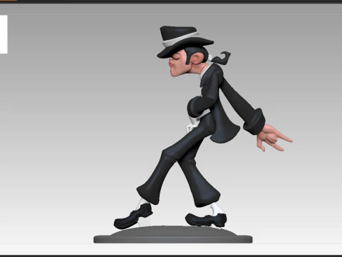 Michael Jackson Cartoon Figurine 3D Print Model