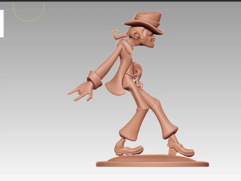 Michael Jackson Cartoon Figurine 3D Print Model