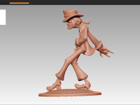 마이클 잭슨 만화 입상 3D 프린트 모델