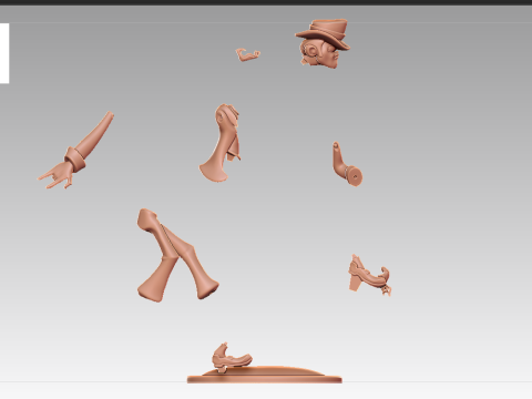 마이클 잭슨 만화 입상 3D 프린트 모델