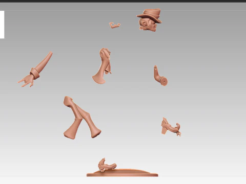 Michael Jackson Cartoon Figurine 3D Print Model