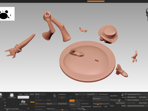 마이클 잭슨 만화 입상 3D 프린트 모델