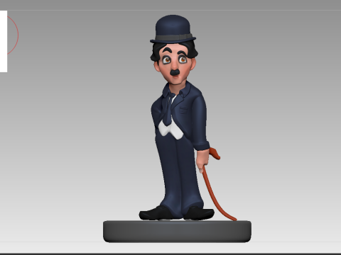 Charlie Chaplin - Figurine 3D Print Model