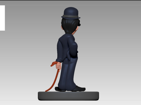 Charlie Chaplin - Figurine 3D Print Model