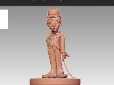Charlie Chaplin - Figurine 3D Print Model