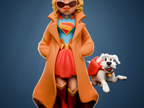 Supergirl - Figurine 3D Print Model