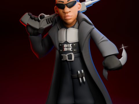 Marvel Blade - Figurine 3D Print Model