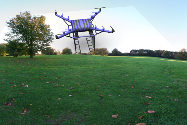 delivery drone 3D Print Model .c4d .max .obj .3ds .fbx .stl .blend 