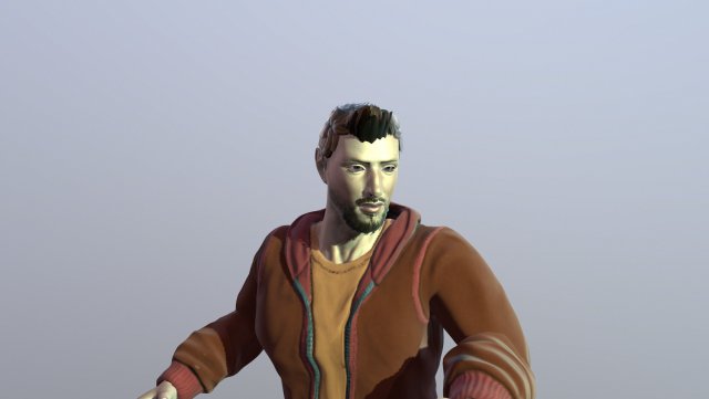 man rig and animation low poly game ready character 3D Model .c4d .max .obj .3ds .fbx .stl .blend