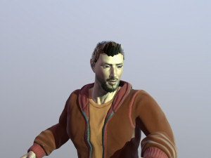 man rig and animation low poly game ready character 3D मॉडल