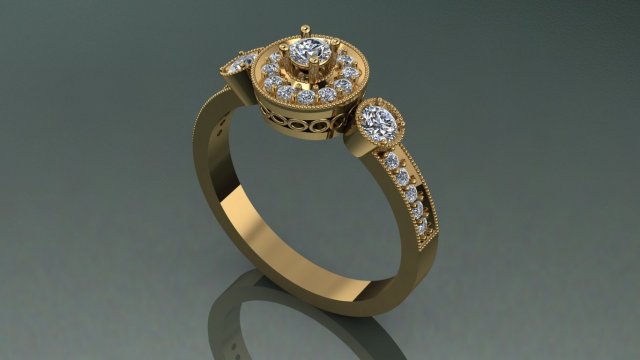 classic ring Model Cetak 3D .c4d .max .obj .3ds .fbx .stl .blend 
