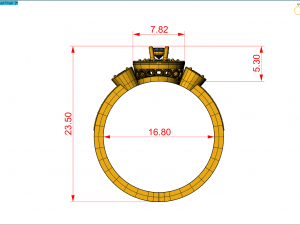 classic ring Model Cetak 3D