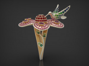 exclusive ring hummingbird 3D 프린트 모델