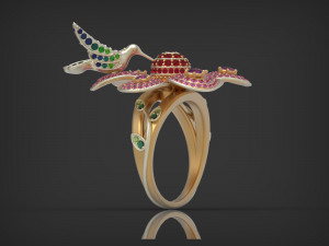 exclusive ring hummingbird Modelo de impresión 3D