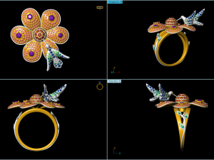 exclusive ring hummingbird Modelo de impresión 3D