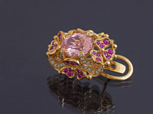 exclusive earrings with stones 3D प्रिंट मॉडल