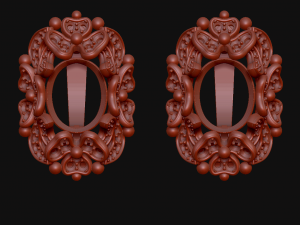 exclusive earrings with stones 3D प्रिंट मॉडल