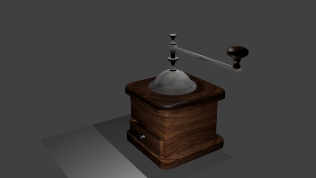 Cofee grinder 3D Model .c4d .max .obj .3ds .fbx .stl .blend 