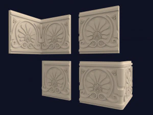 pacote de enfeites de friso grego Modelo 3D